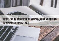 哪家公司有供应专业的区块链[哪家公司有供应专业的区块链产品]